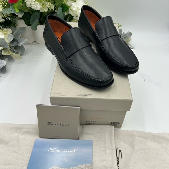 Men\'s Santoni PAINE M – 1 slip on loafers size 7.5 US made it in Italy main image 9